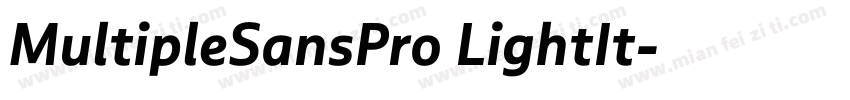 MultipleSansPro LightIt字体转换